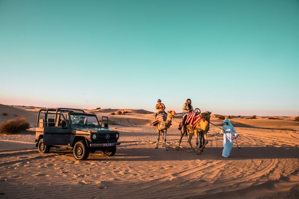 Family enjoying desert safari with discount offers in Dubai