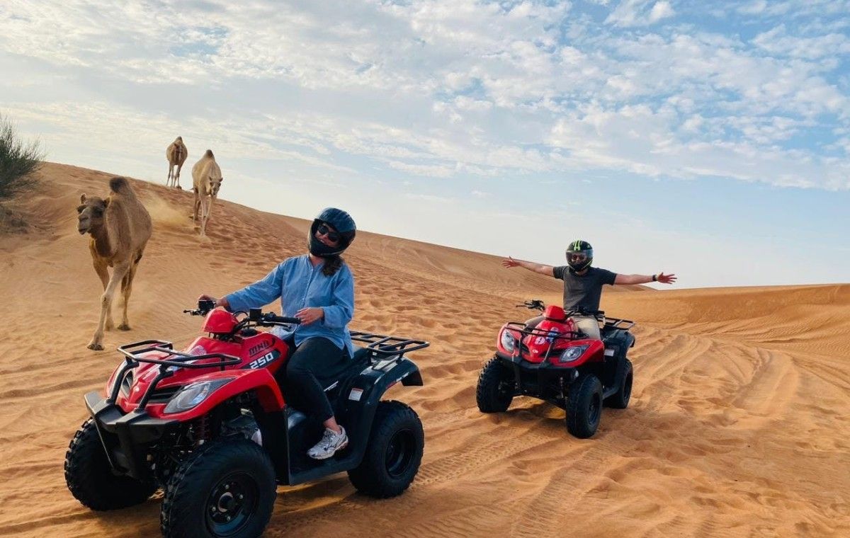 Morning Desert Safari Dubai itinerary showing pickup and drop-off points