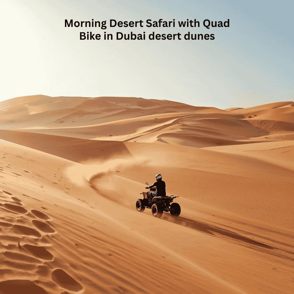 Morning Desert Safari with Quad Bike in Dubai desert dunes